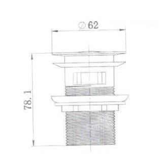 Brushed Brass 32mm Pop Up Waste ( With Overflow)