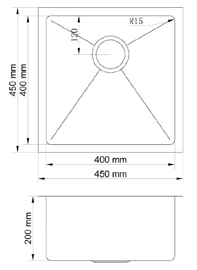 Gun Metal 450 sink