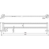 Round Mini 600mm Brushed Brass Double Towel Rail