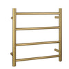 Rondo Brushed Gold 4 Bars 500  Heated Towel Ladder
