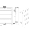 Rondo Brushed Gold 4 Bars 500  Heated Towel Ladder
