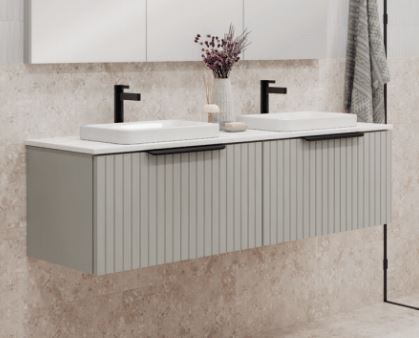 Bayview 1500 Stone Grey Matte Wall-Hung Vanity