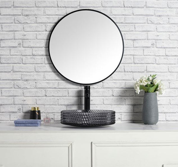 Lydia Clear Black Glass Basin