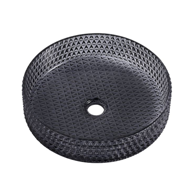 Lydia Clear Black Glass Basin