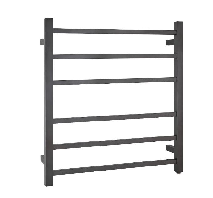 Cubo Gunmetal 620 Square 6 Bar Heated Towel Rail