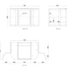 Black Hampshire 600mm-1800mm Wall Hung Vanity
