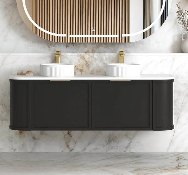 Black Hampshire 600mm-1800mm Wall Hung Vanity