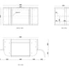 Black Hampshire 600mm-1800mm Wall Hung Vanity
