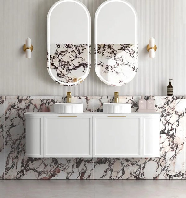 Hampshire 600mm-1800mm Matte White Wall Hung Vanity