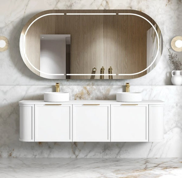 Hampshire 600mm-1800mm Matte White Wall Hung Vanity
