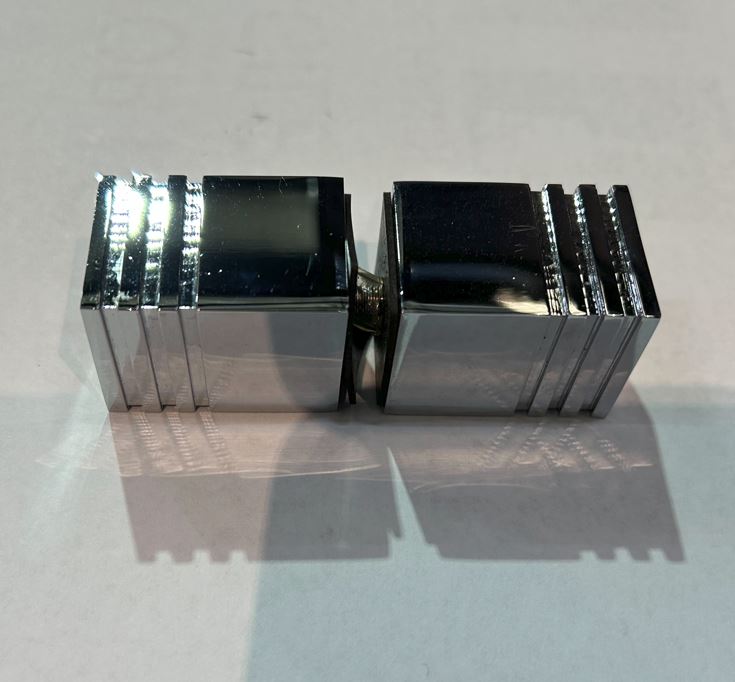 Shower Square Knob Handle - Chrome