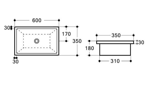 Lexar 600 Undermount Basin