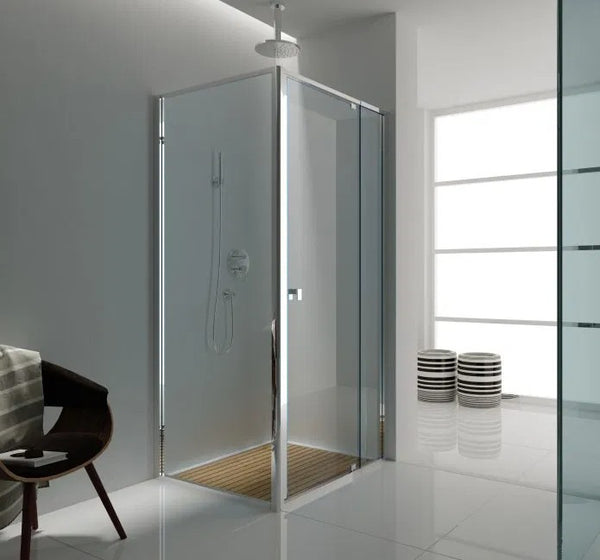 Linear Chrome Semi Frameless Showerscreen