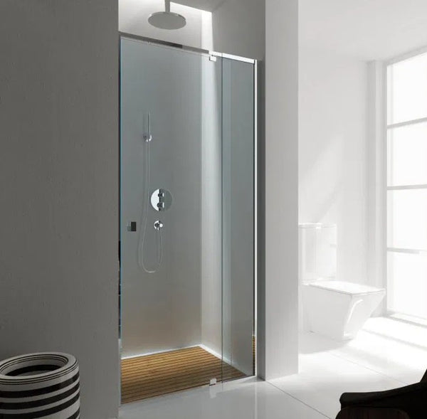 Linear Front Only Semi Frameless Showerscreen- Chrome