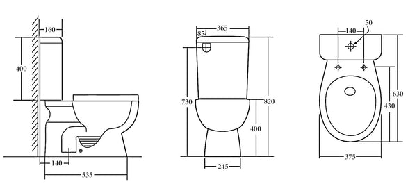 Loui Close Coupled Toilet