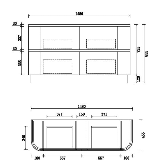 Mabel 900mm-1500mm Redwood Floorstanding Vanity