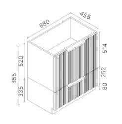 Mason 750mm-1500mm Rosewood Floorstanding Vanity