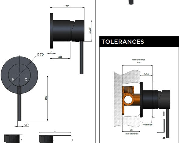 Meir - Round Shower Mixer