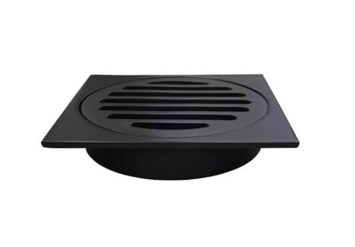 Meir Matt Black Floor Waste-50mm