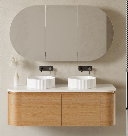 Milan 900-1500mm Curved Vanity