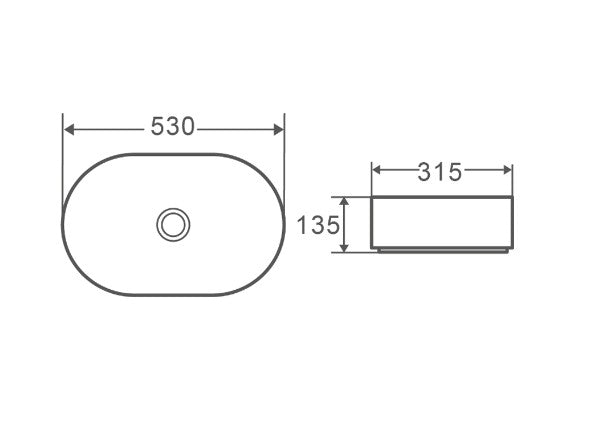 Milan 530 Matte White Basin