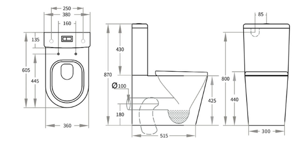Milos Compact Toilet Suite