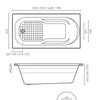 Modena Insert Bath 1210-1790mm