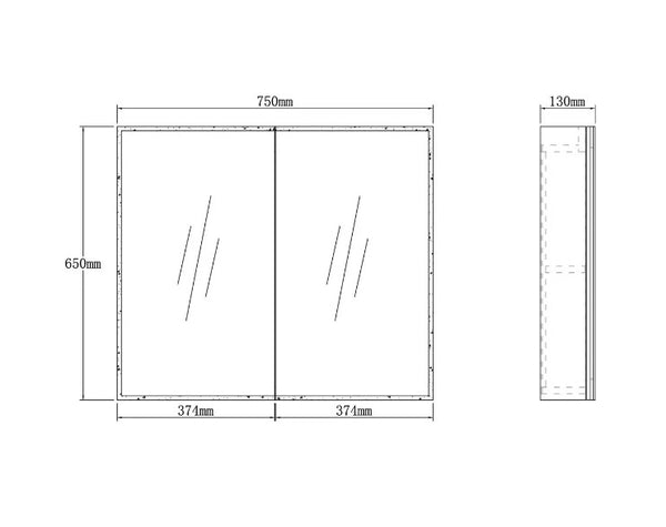 Moonlight 750 LED Mirror Cabinet