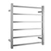 Cubo Brushed Nickel 620 Square 6 Bar Heated Towel Rail