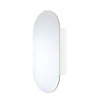 Oval 500 x 1000 Matte White Mirror Cabinet