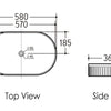 Ripley 580 Oval Basin Matte White