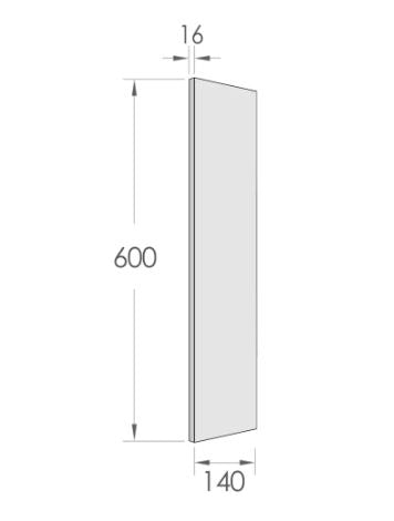 Matte Black Overhead Cabinet Filler Panel