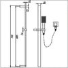Elegant Hand Shower On Rail