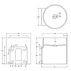 Livo430 x 400  Cast Stone Wall Basin