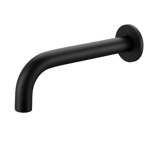 Round Mini Matte Black Bath Spout