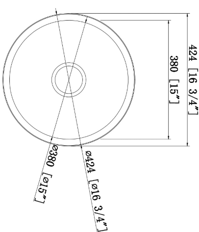 424mm Grey Round Kitchen Sink