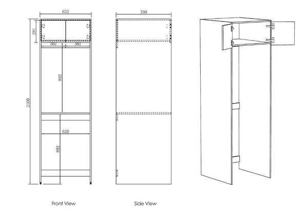 Noah Natural Oak 1960 Laundry Set C
