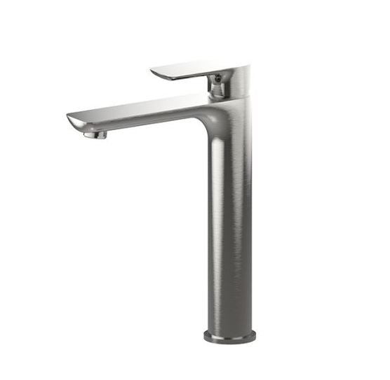 Olivia Tall Fixed Basin mixer - Brushed Nickel