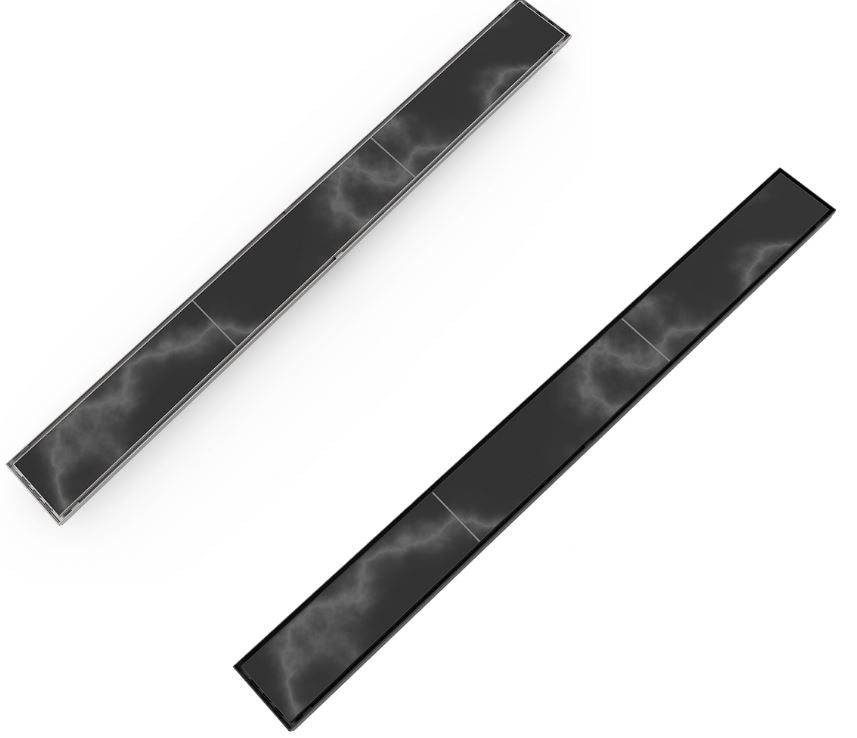 Matt Black Tile insert 1200mm Shower Grate