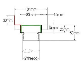 Matt Black Tile insert 1200mm Shower Grate