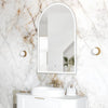 Arch 1200(H)x800(W) Matte White Metal Frame LED Mirror