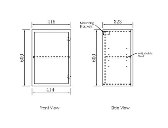 London 415 One Door Overhead Cabinet