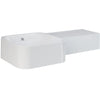 Petit 765 x 355 Square Wall Basin, Right Edge, No Tap Hole