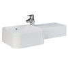 Petit 765 x 355 Square Wall Basin, Right Edge, 1 Tap Hole