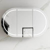 Chloe Matte White Curved 1200 LED Mirror Cabinet