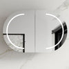 Chloe Matte White Curved 900 LED Mirror Cabinet