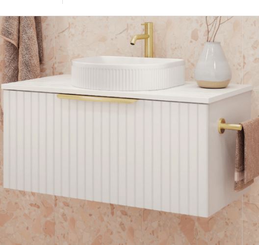 Bayview 900 White Matte Wall-Hung Vanity