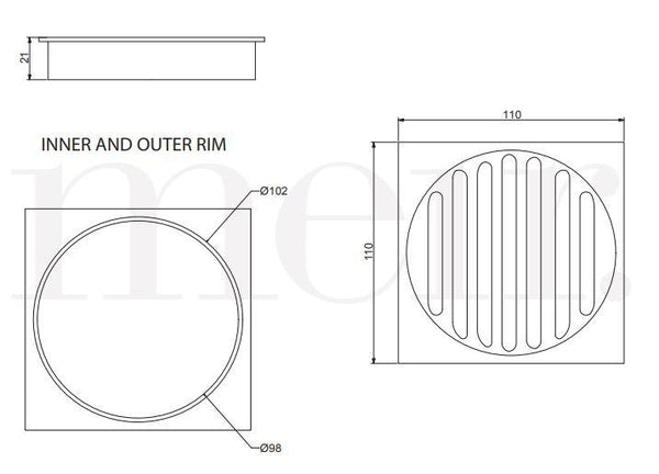 Meir Floor waste- Tiger Bronze
