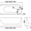 Chantelle 1500mm-1700mm Bath - Bayside Bathroom