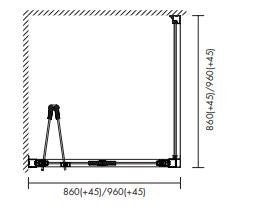 Corsica Bi Fold Sliding shower screen